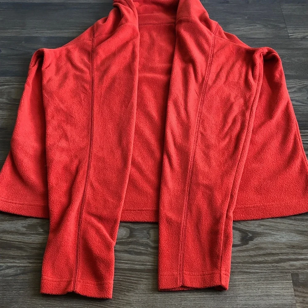 Mountain Hardwear Mens Lightweight Fleece Pullover Large Red Orange Half Zip